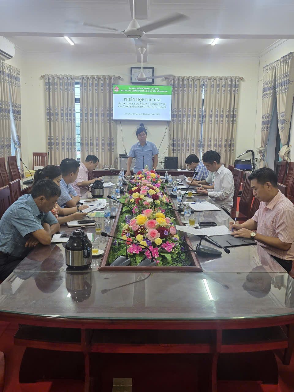 Ban đại diện Hội đồng quản trị Ngân hàng Chính sách xã hội xã Bắc Đông Hưng tổ chức phiên họp lần thứ II, triển khai nhiệm vụ quý III năm 2026