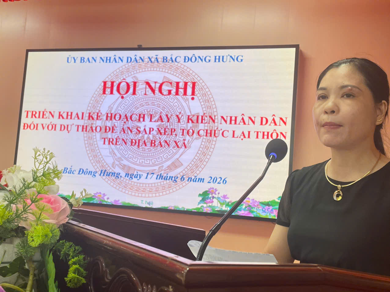 Xã Bắc Đông Hưng tổ chức hội nghị triển khai kế hoạch lấy ý kiến nhân dân về sắp xếp thôn.