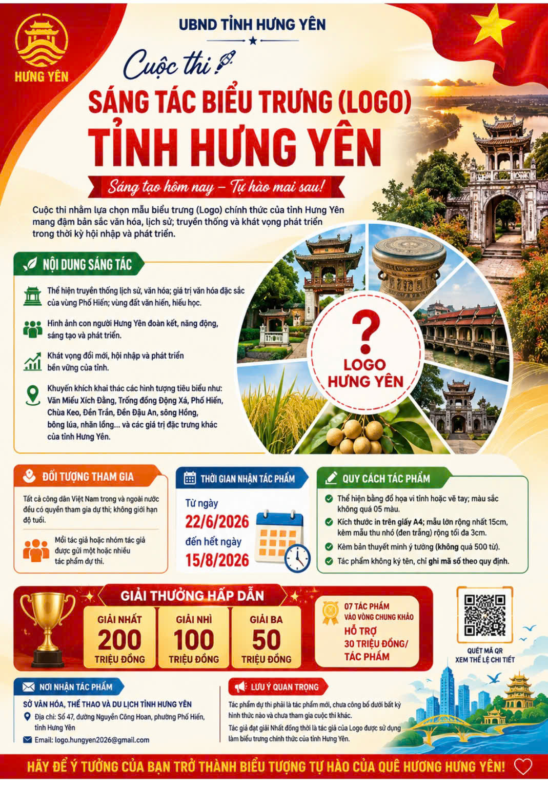 Hưởng ứng cuộc thi sáng tác biểu trưng (LOGO) Tỉnh Hưng Yên
