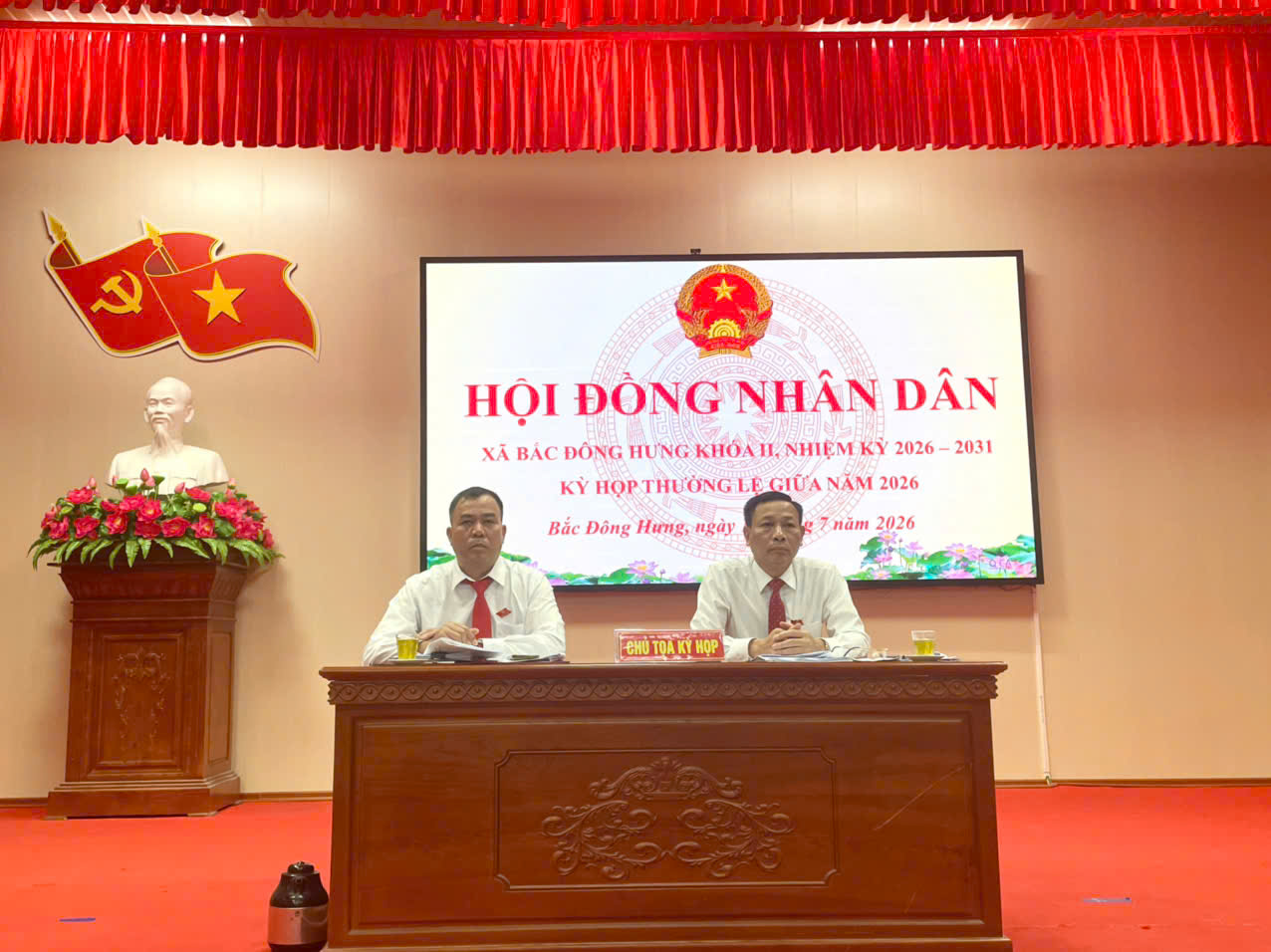 HĐND xã Bắc Đông Hưng khóa II, nhiệm kỳ 2026 -2031 tổ chức Kỳ họp thường lệ giữa năm 2026.
