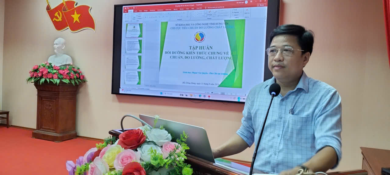 Xã Bắc Đông Hưng tổ chức tập huấn chuyên môn, nghiệp vụ về tiêu chuẩn, đo lường, chất lượng.