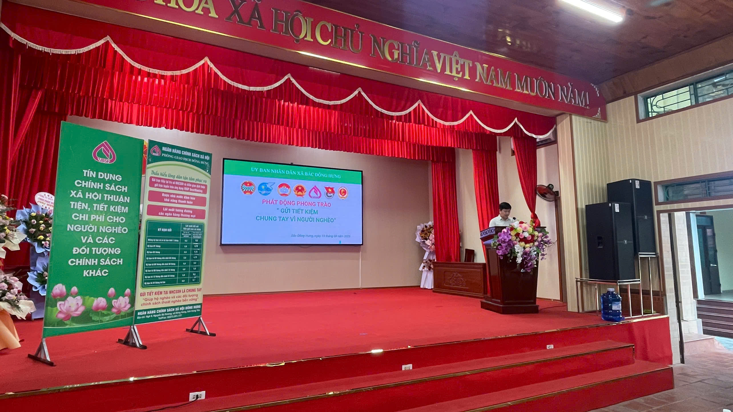 XÃ BẮC ĐÔNG HƯNG TỔ CHỨC LỄ PHÁT ĐỘNG “GỬI TIẾT KIỆM CHUNG TAY VÌ NGƯỜI NGHÈO” NĂM 2026