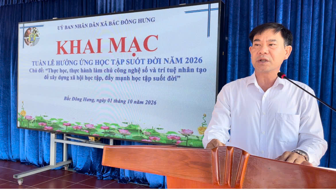 Xã Bắc Đông Hưng phát động Tuần lễ hưởng ứng học tập suốt đời năm 2026
