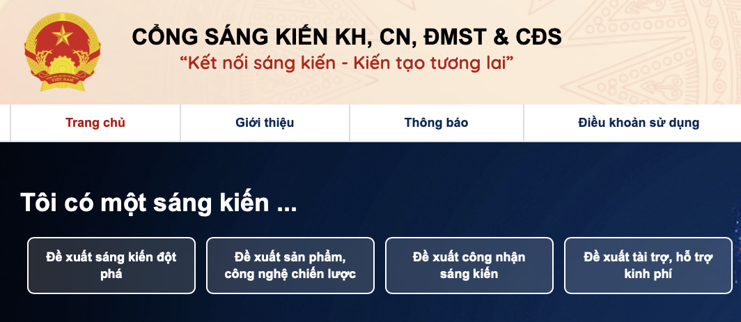Cổng Sáng kiến KH&CN
