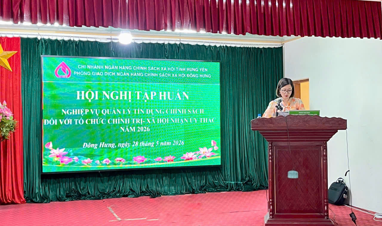 Phòng giao dịch  Đông Hưng tổ chức tập huấn nghiệp vụ cho vay ủy thác