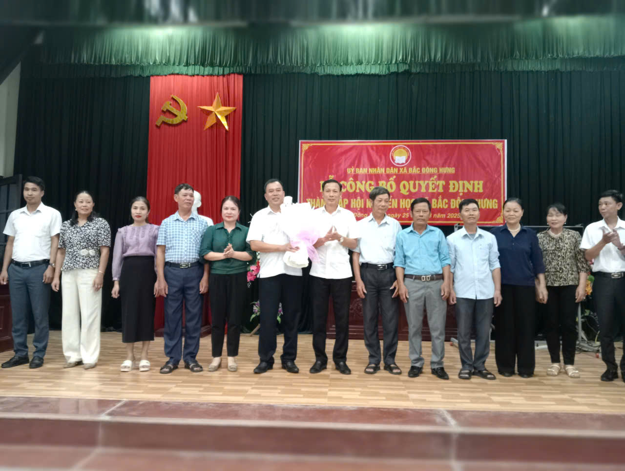 UBND xã Bắc Đông Hưng tổ chức công bố Quyết định thành lập  Hội Khuyến học xã.