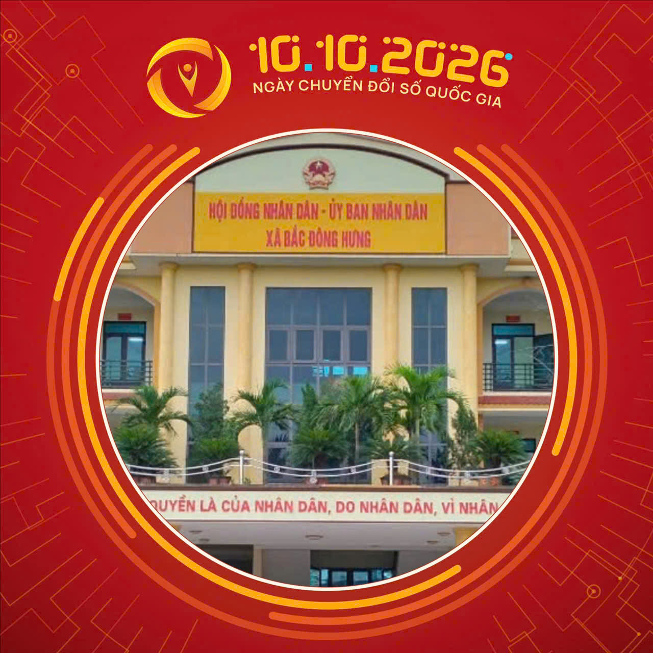 Xã Bắc Đông Hưng: Tuyên truyền bộ nhận diện ngày chuyển đổi số Quốc gia năm 2026